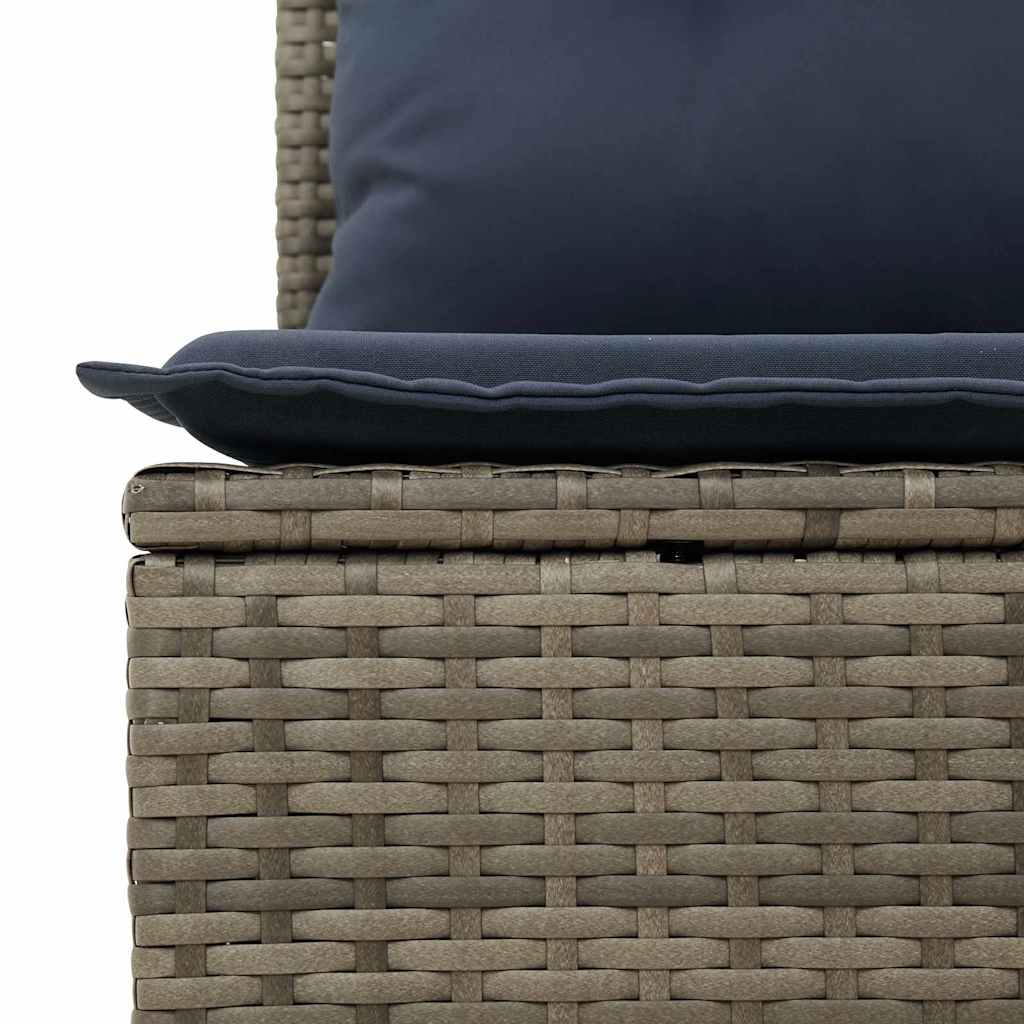 Havesofa Sæt 6 stk. Grå polyrattan