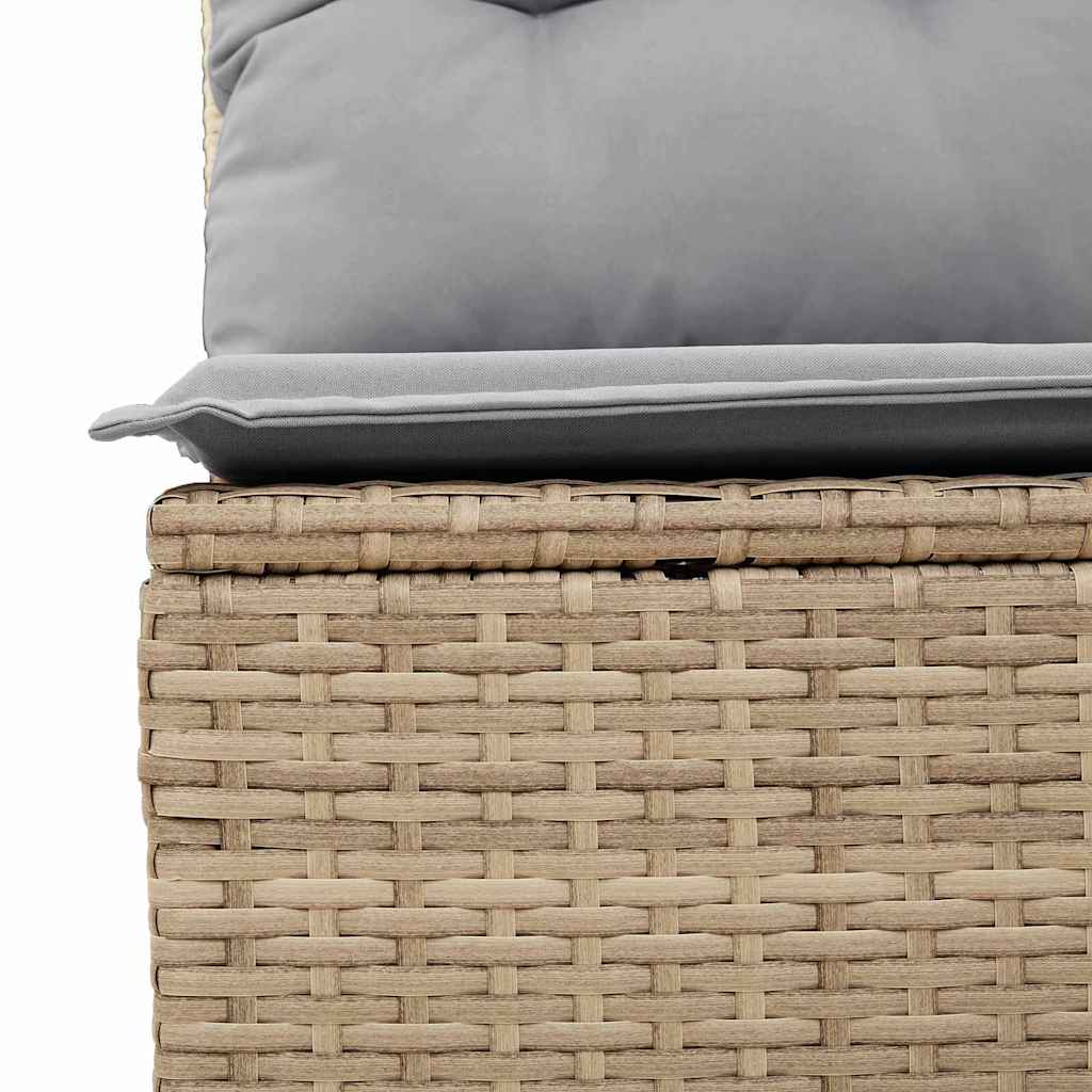 Havesofa Sæt 8 stk. Beige polyrattan