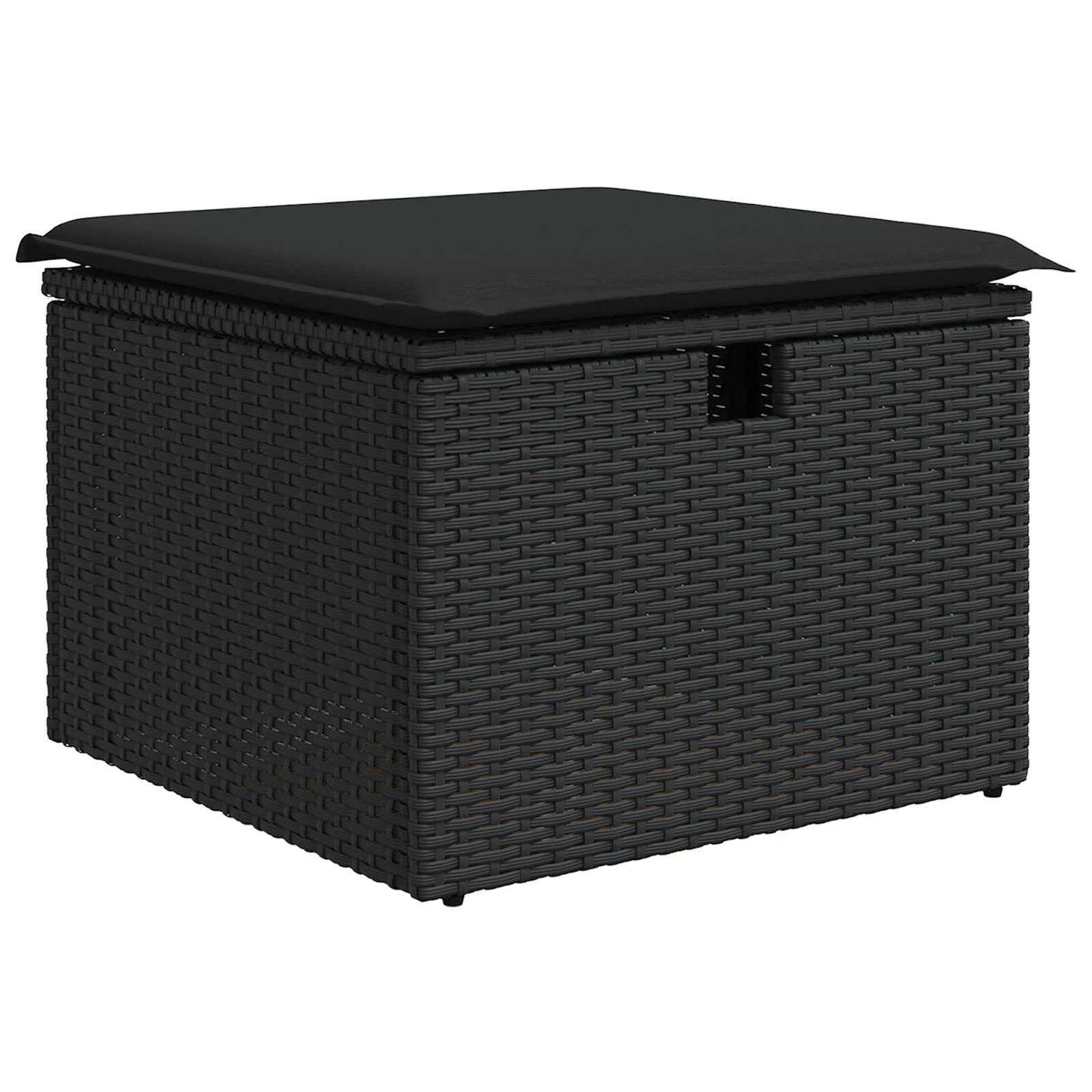 Havesofa Sæt 6 stk. Sort polyrattan