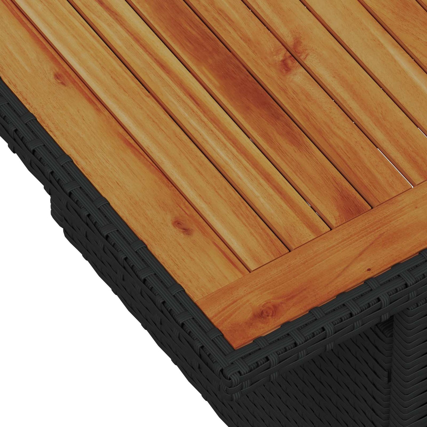 Havesofa Sæt 8 stk. Sort polyrattan