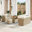 Havesofa Sæt 8 stk. Beige polyrattan