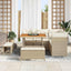 Havesofa Sæt 8 stk. Beige polyrattan