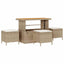 Havesofa Sæt 9 stk. Beige polyrattan