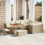 Havesofa Sæt 12 stk. Beige polyrattan