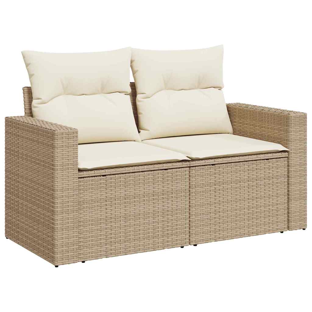Havesofa Sæt 11 stk. Beige polyrattan