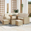 Havesofa Sæt 8 stk. Beige polyrattan