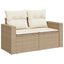 Havesofa Sæt 9 stk. Beige polyrattan