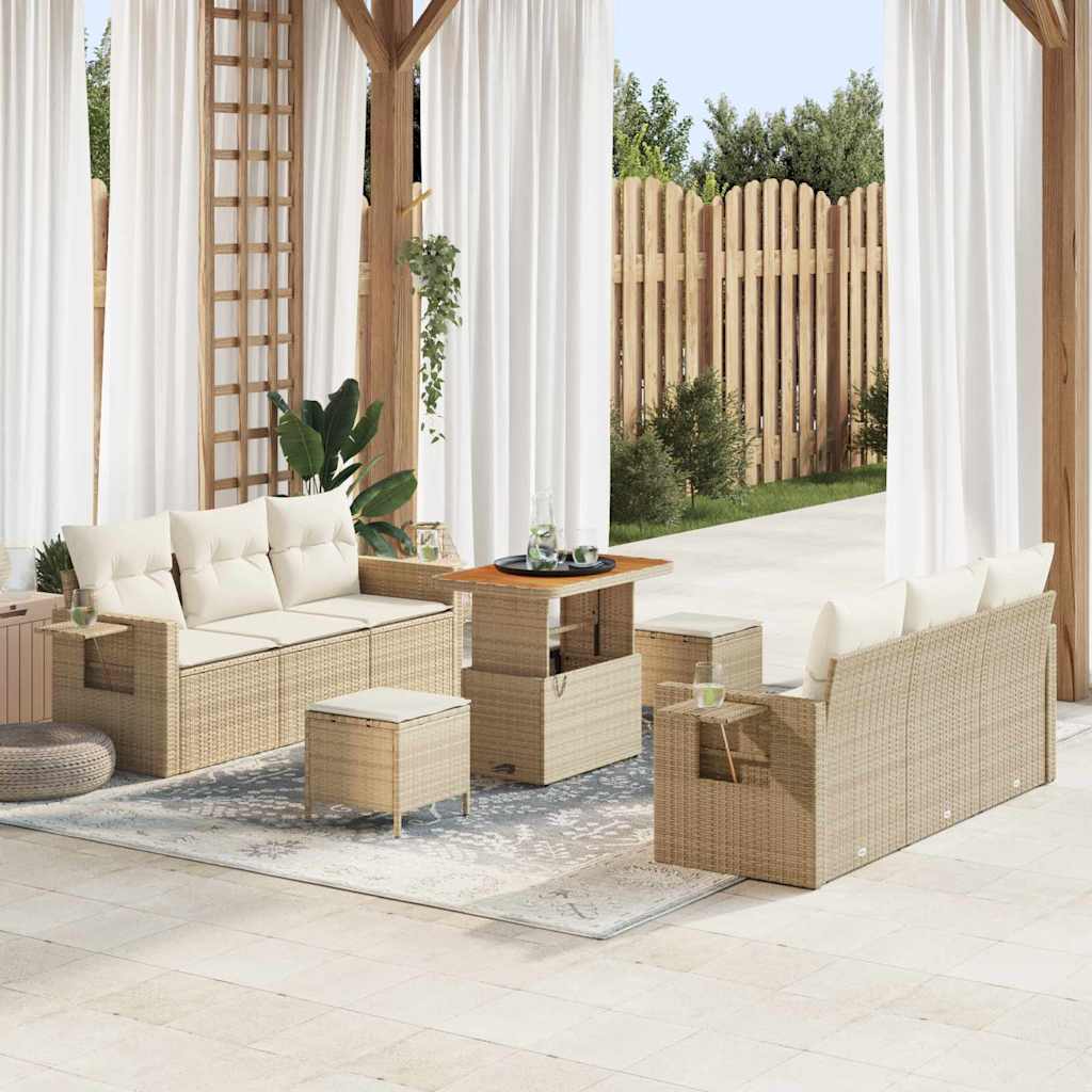 Havesofa Sæt Beige polyrattan