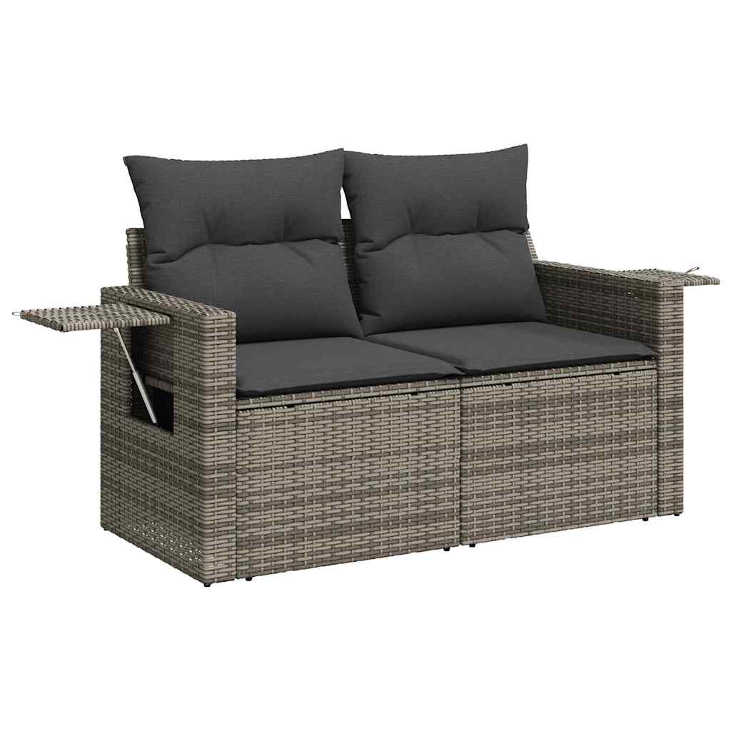 Havesofa Sæt 9 stk. Grå polyrattan