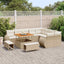 Havesofa Sæt 12 stk. Beige polyrattan