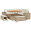 Havesofa Sæt 8 stk. Beige polyrattan
