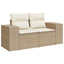 Havesofa Sæt 8 stk. Beige polyrattan
