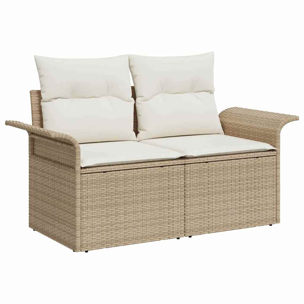Havesofa Sæt 8 stk. Beige polyrattan