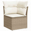 Havesofa Sæt 8 stk. Beige polyrattan