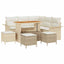 Havesofa Sæt 9 stk. Beige polyrattan