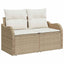 Havesofa Sæt 12 stk. Beige polyrattan