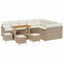Havesofa Sæt 13 stk. Beige polyrattan