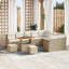 Havesofa Sæt 12 stk. Beige polyrattan