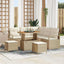 Havesofa Sæt 8 stk. Beige polyrattan