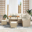 Havesofa Sæt 8 stk. Beige polyrattan
