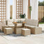 Havesofa Sæt 8 stk. Beige polyrattan