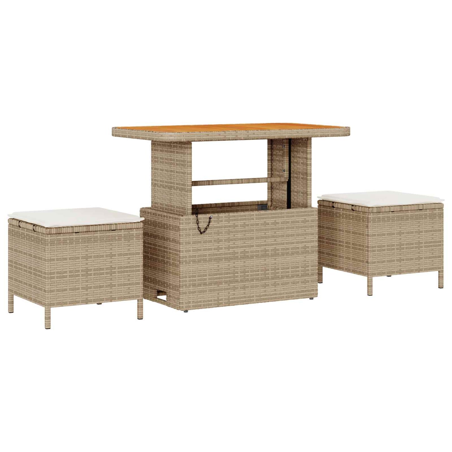 Havesofa Sæt 8 stk. Beige polyrattan