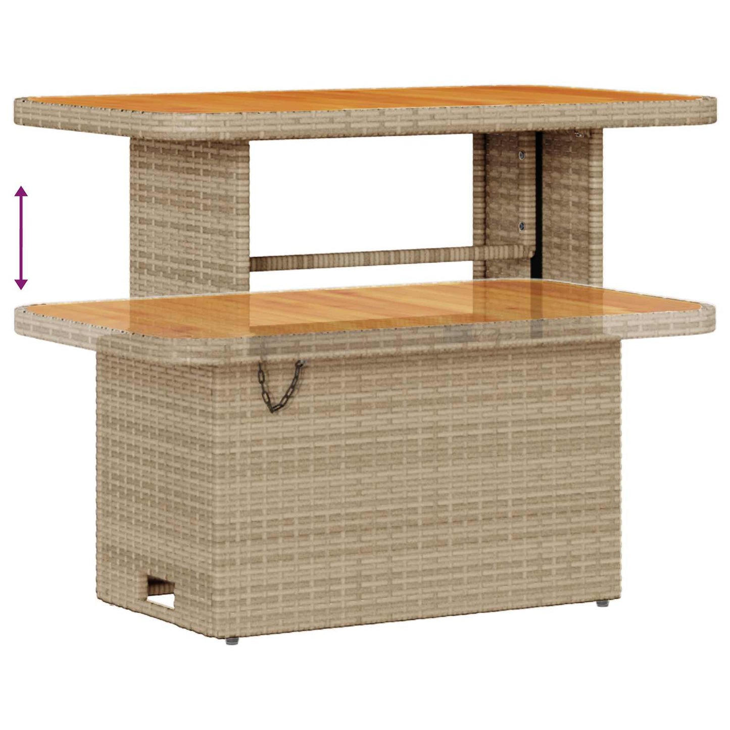 Havesofa Sæt 8 stk. Beige polyrattan