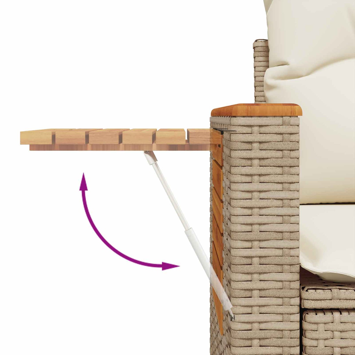 Havesofa Sæt 12 stk. Beige polyrattan