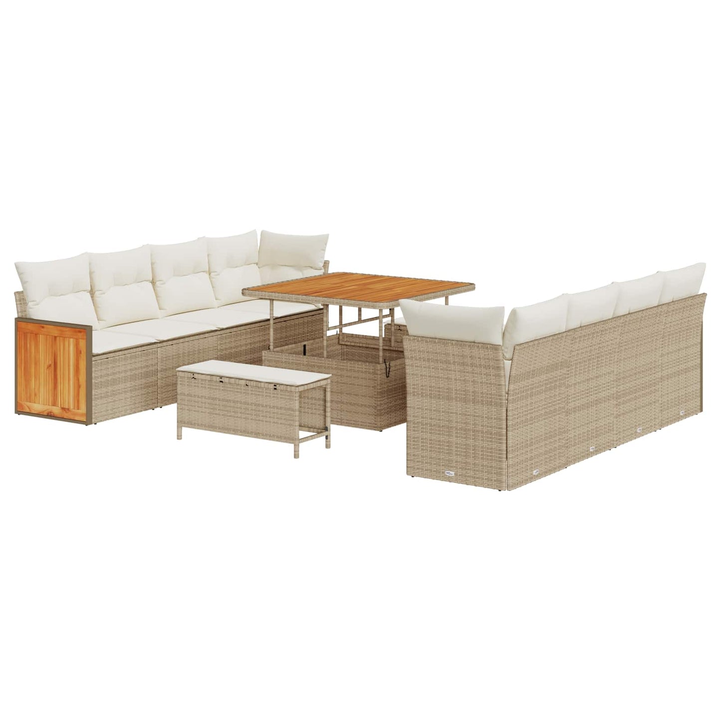 Havesofa Sæt 11 stk. 11-Antal sæder Beige og creme