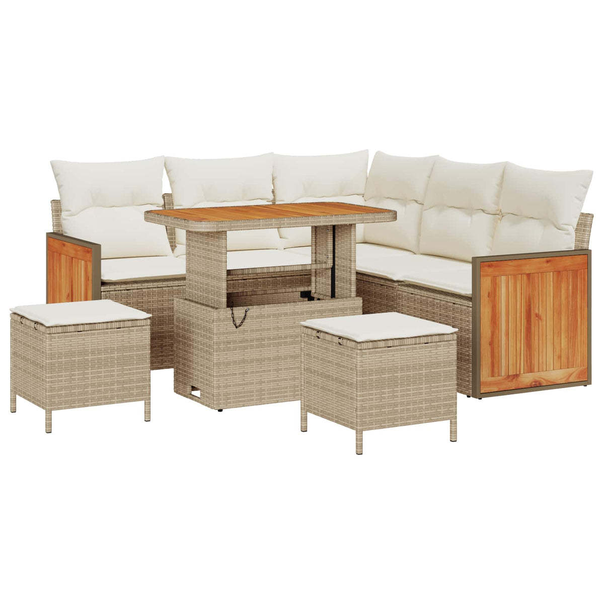 Havesofa Sæt 8 stk. 8-Antal sæder Beige og creme