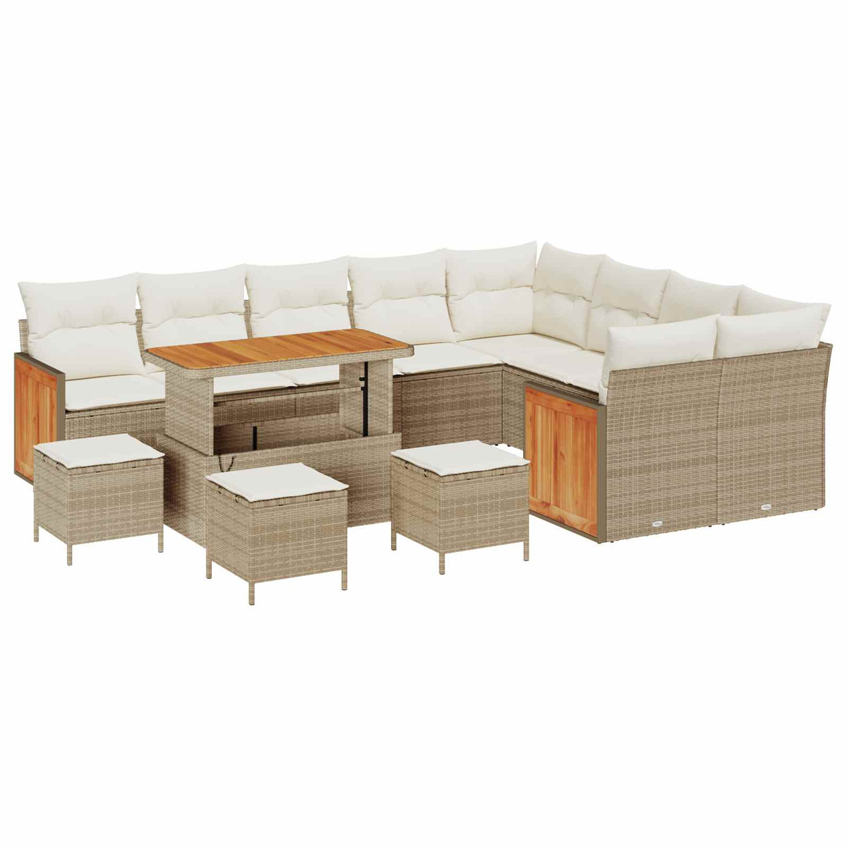 Havesofa Sæt 13 stk. 13-Antal sæder Beige og creme