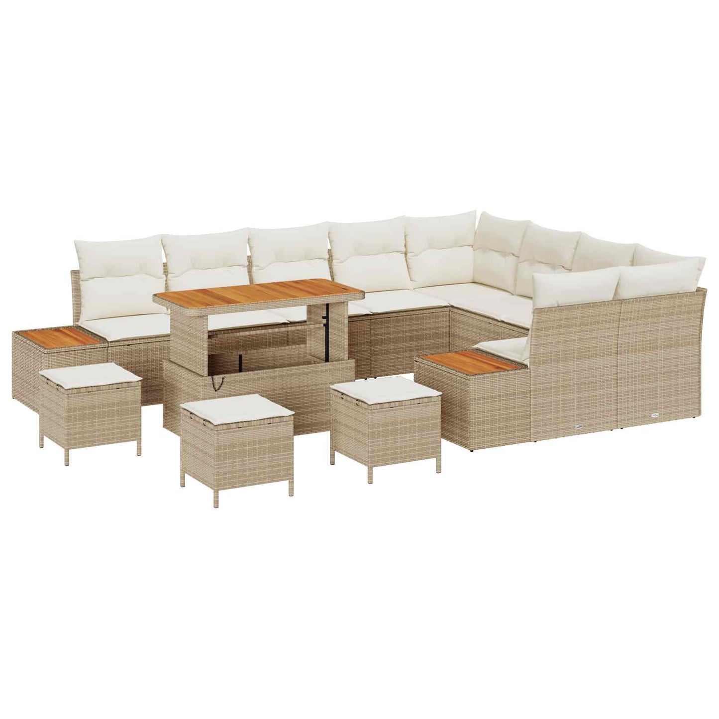 Havesofa Sæt 13 stk. 12-Antal sæder Beige og creme