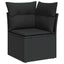 Havesofa Sæt 11 stk. 8-Antal sæder Sort polyrattan