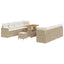 Havesofa Sæt 12 stk. 12-Antal sæder Beige og creme polyrattan
