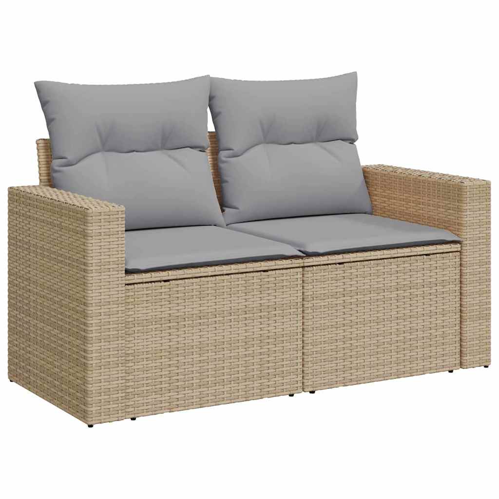 Havesofa Sæt 12 stk. 12-Antal sæder Beige og lys grå polyrattan