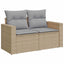 Havesofa Sæt 12 stk. 12-Antal sæder Beige og lys grå polyrattan