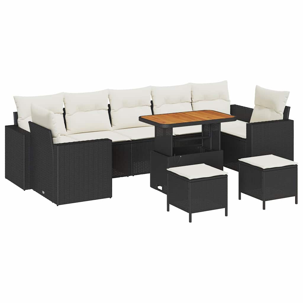 Havesofa Sæt med pude 13 pcs Beige og creme polyrattan
