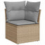 Havesofa Sæt 11 stk. 9-Antal sæder Beige og lys grå polyrattan