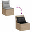 Havesofa Sæt 11 stk. 9-Antal sæder Beige og lys grå polyrattan