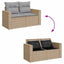 Havesofa Sæt 14 stk. 11-Antal sæder Beige og lys grå polyrattan