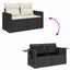 Havesofa Sæt 10 stk. 7-Antal sæder Sort og Cream polyrattan