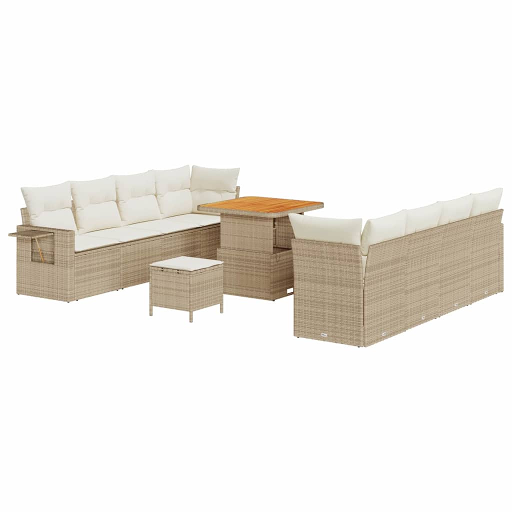 Havesofa Sæt Beige og creme polyrattan