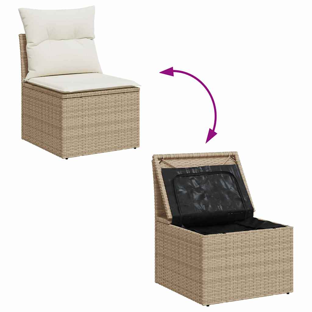 Havesofa Sæt Beige og creme polyrattan