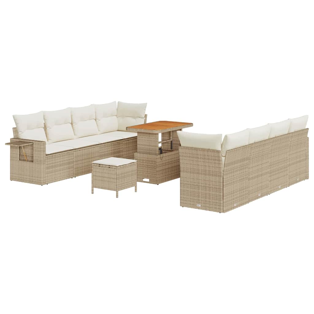 Havesofa Sæt Beige og creme polyrattan