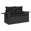 Havesofa Sæt 12 stk. 11-Antal sæder Sort polyrattan