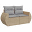 Havesofa Sæt 8 stk. 5-Antal sæder Beige og lys grå polyrattan