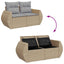 Havesofa Sæt 9 stk. 6-Antal sæder Beige og lys grå polyrattan