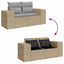 Havesofa Sæt Beige og lys grå Poly Rattan