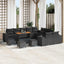 Havesofa Sæt 14 stk. Sort polyrattan