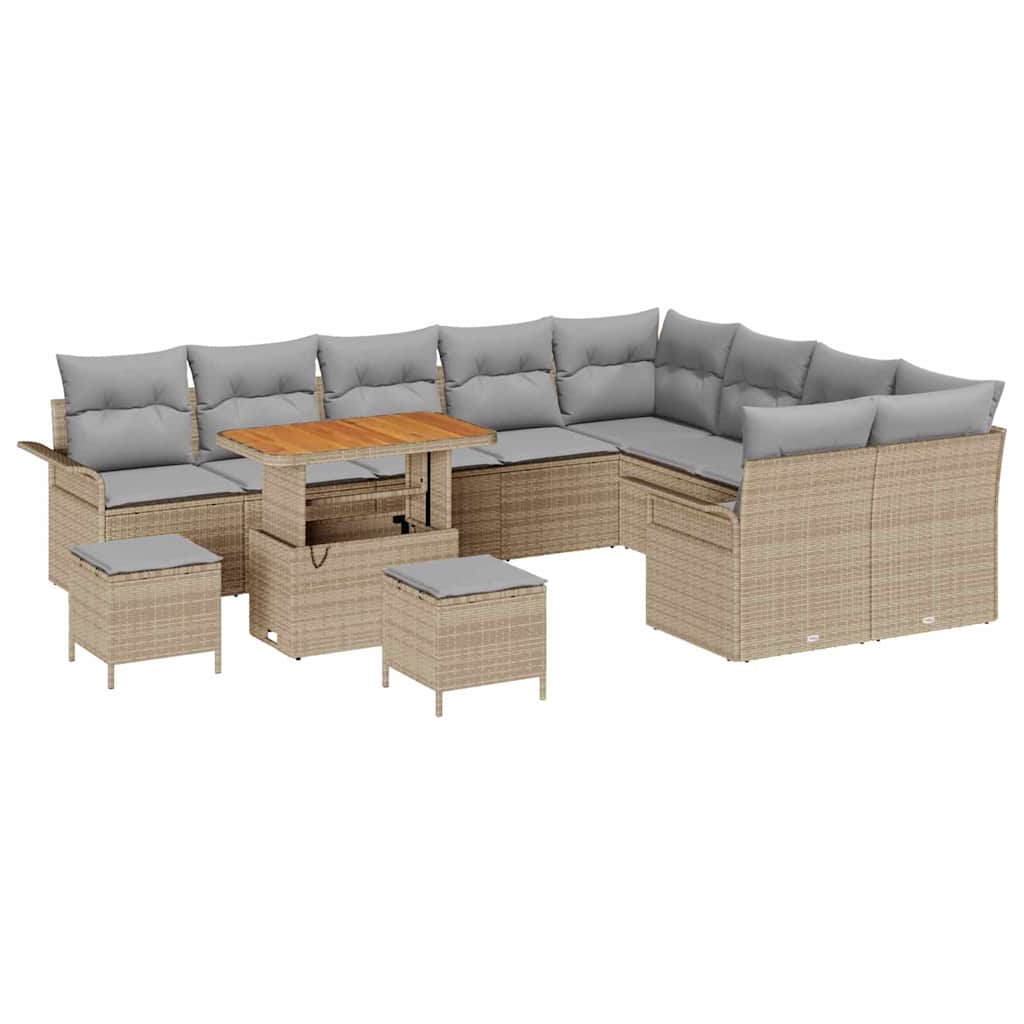 Havesofa Sæt 12 stk. 11-Antal sæder Beige og lys grå